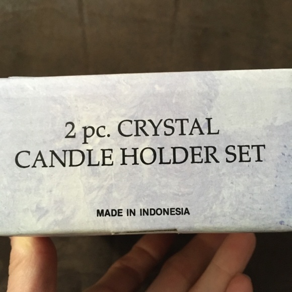 KIG Group 2 pc Crystal Candle Holder Set - Picture 5 of 9